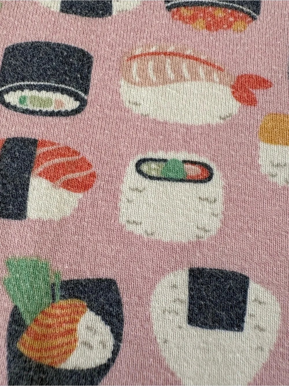 Janie and Jack Sushi-Print Short Pajama Set in Pink Sz: 4| Sushi, Japanese